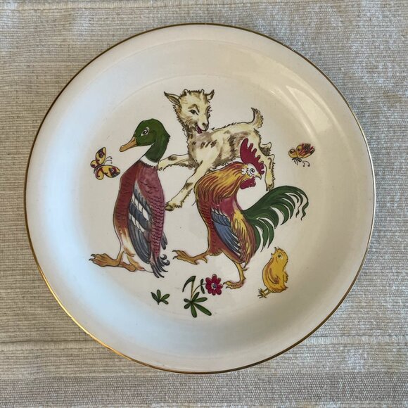 Stavengerflint Norway - Child’s Farm Animal Plate - Used - Picture 2 of 4